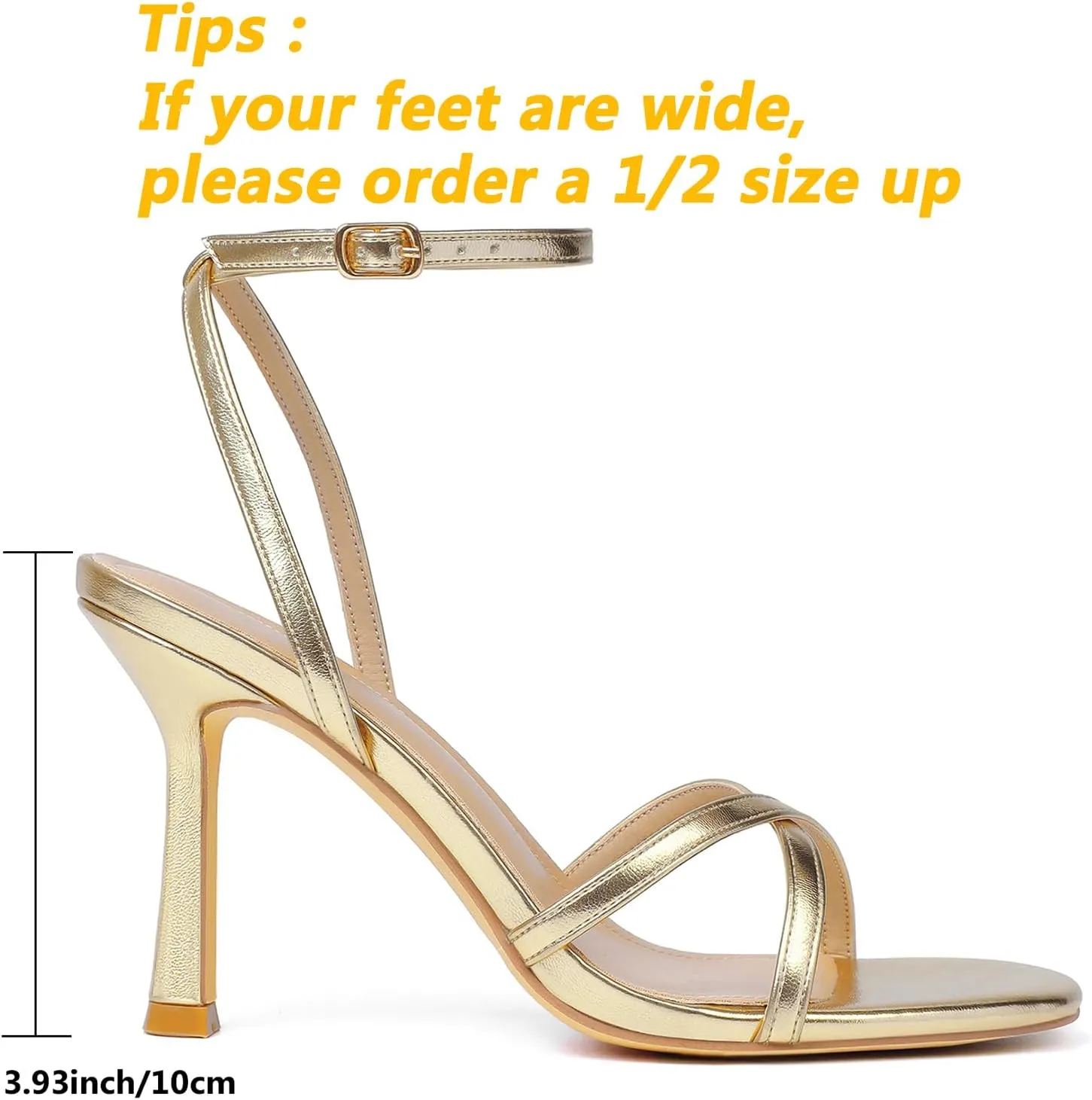 Women's Heeled curtail tail Sandals for Prom, Party, Daily Mostrin Strappy Heels for Women Lace Up Ankle Strap Round Open Toe Stiletto High Heels 