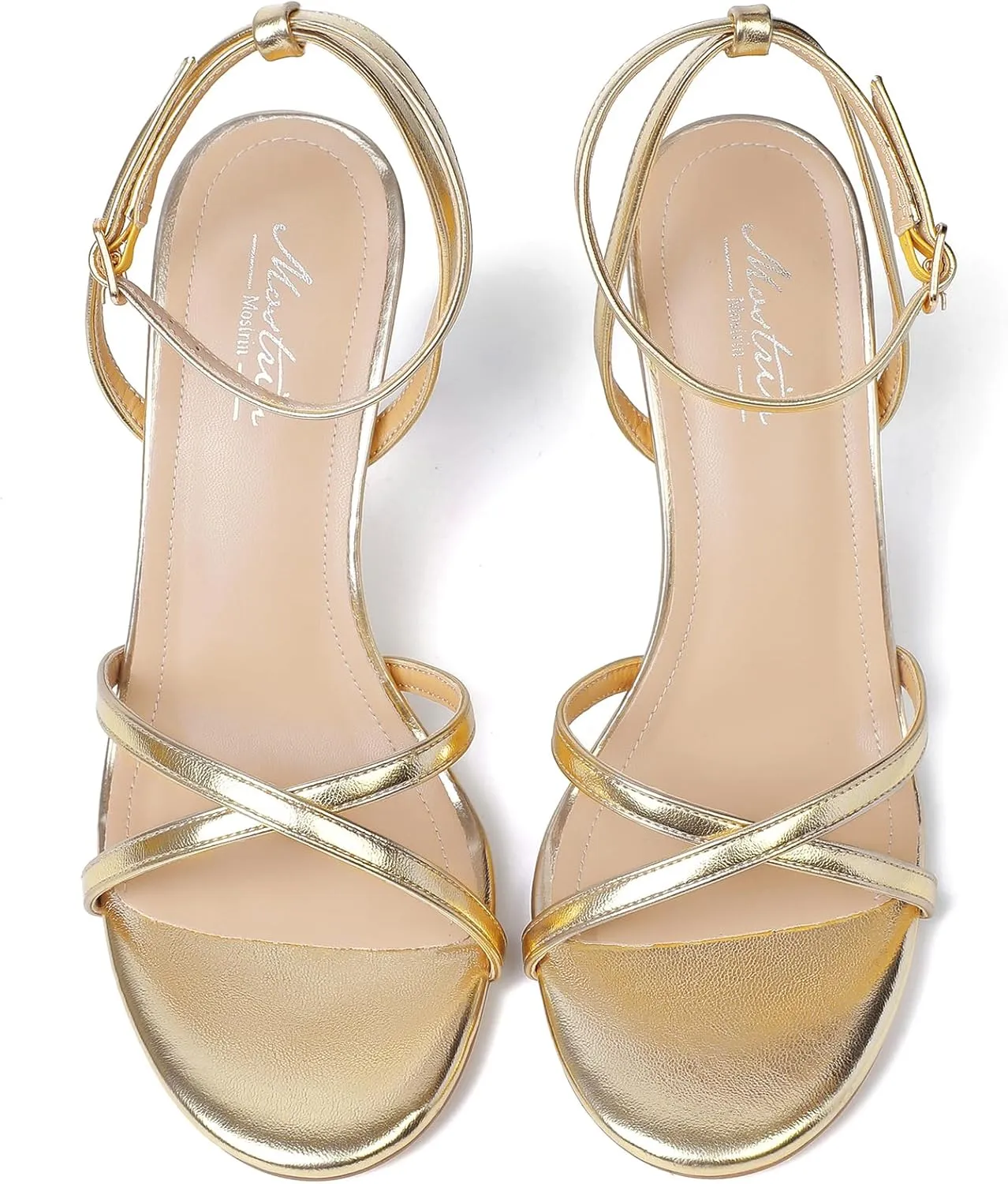 Women's Heeled curtail tail Sandals for Prom, Party, Daily Mostrin Strappy Heels for Women Lace Up Ankle Strap Round Open Toe Stiletto High Heels 