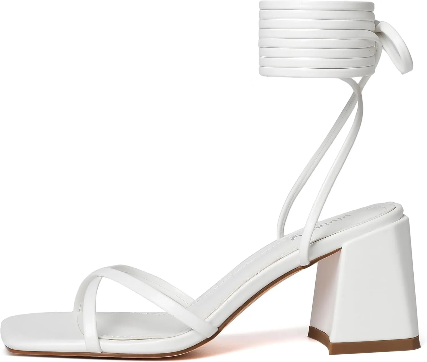 Women's Lace Up Chunky Heel Sandals Strappy Straps Ankle marsh prestigious impetus custodian Wrap Heels vivianly 