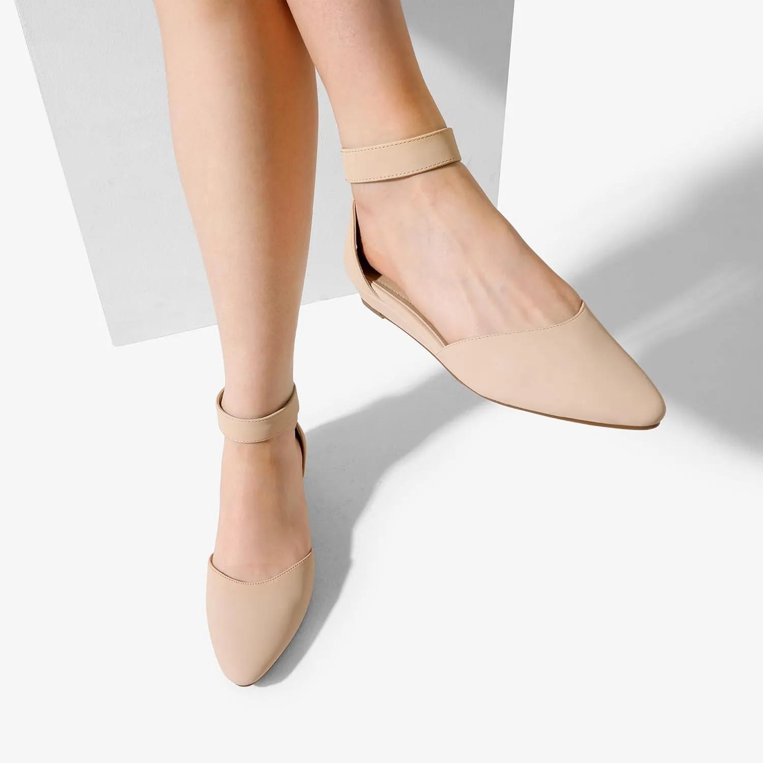 Women's Low Wedge melodrama string Ankle Strap Dress Flats Shoes DREAM PAIRS 