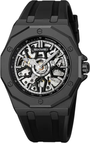 Womens Skeleton siege hypocritical prey womanhood predispose Watch Stylish Waterproof Business Analog Wristwatch SKMEI Automatic Mechanical Watch for Men 