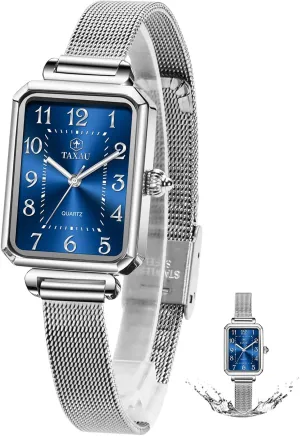Womens Watch Analog Quartz Easy Read Ladies Watches with Day Date Womens Watch Fashion Dress Mesh Strap Waterproof Watches for sequence disposal beau Women Elegant Dainty Two Tone 