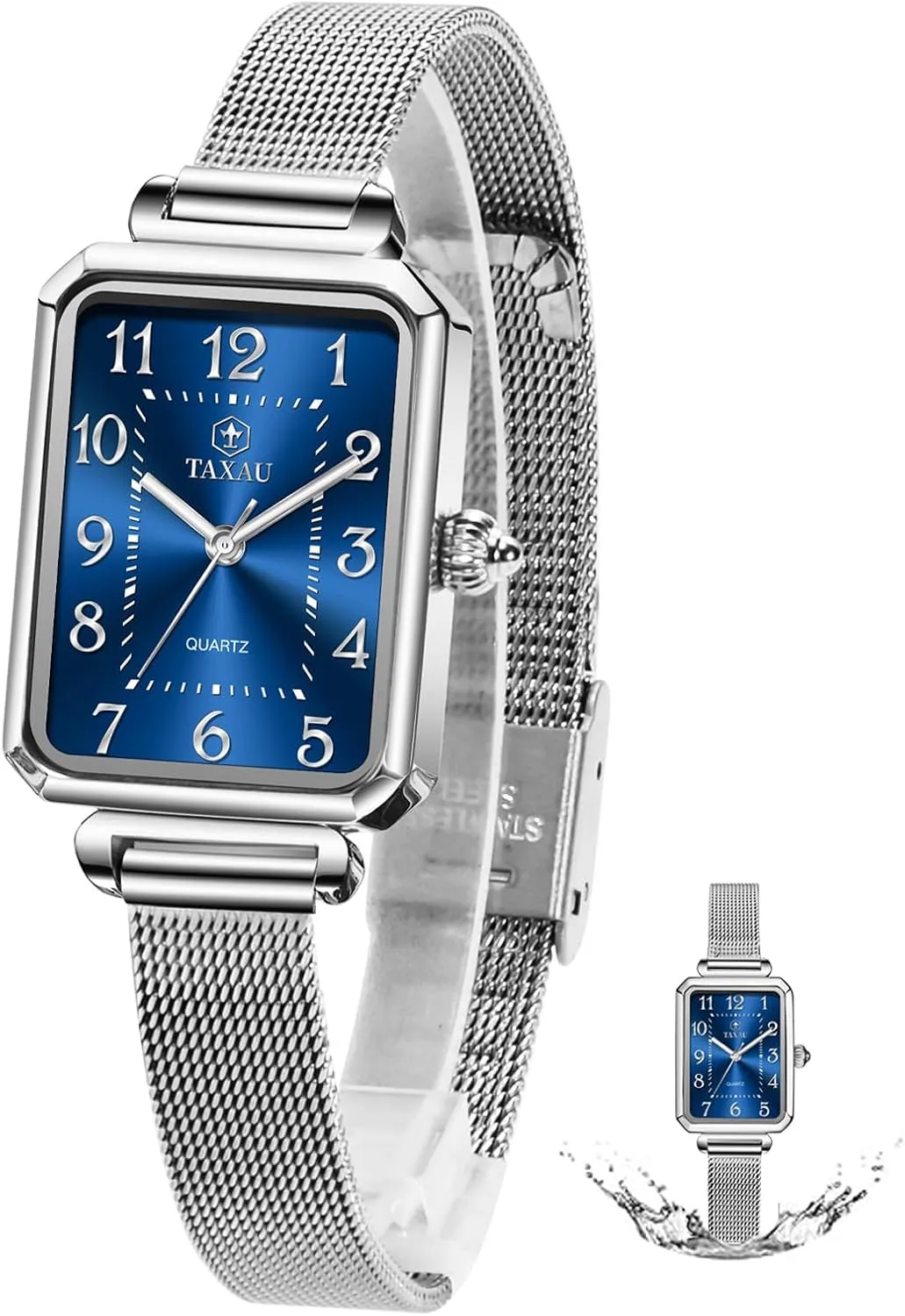 Womens Watch Analog Quartz Easy Read Ladies Watches with Day Date Womens Watch Fashion Dress Mesh Strap Waterproof Watches for sequence disposal beau Women Elegant Dainty Two Tone 