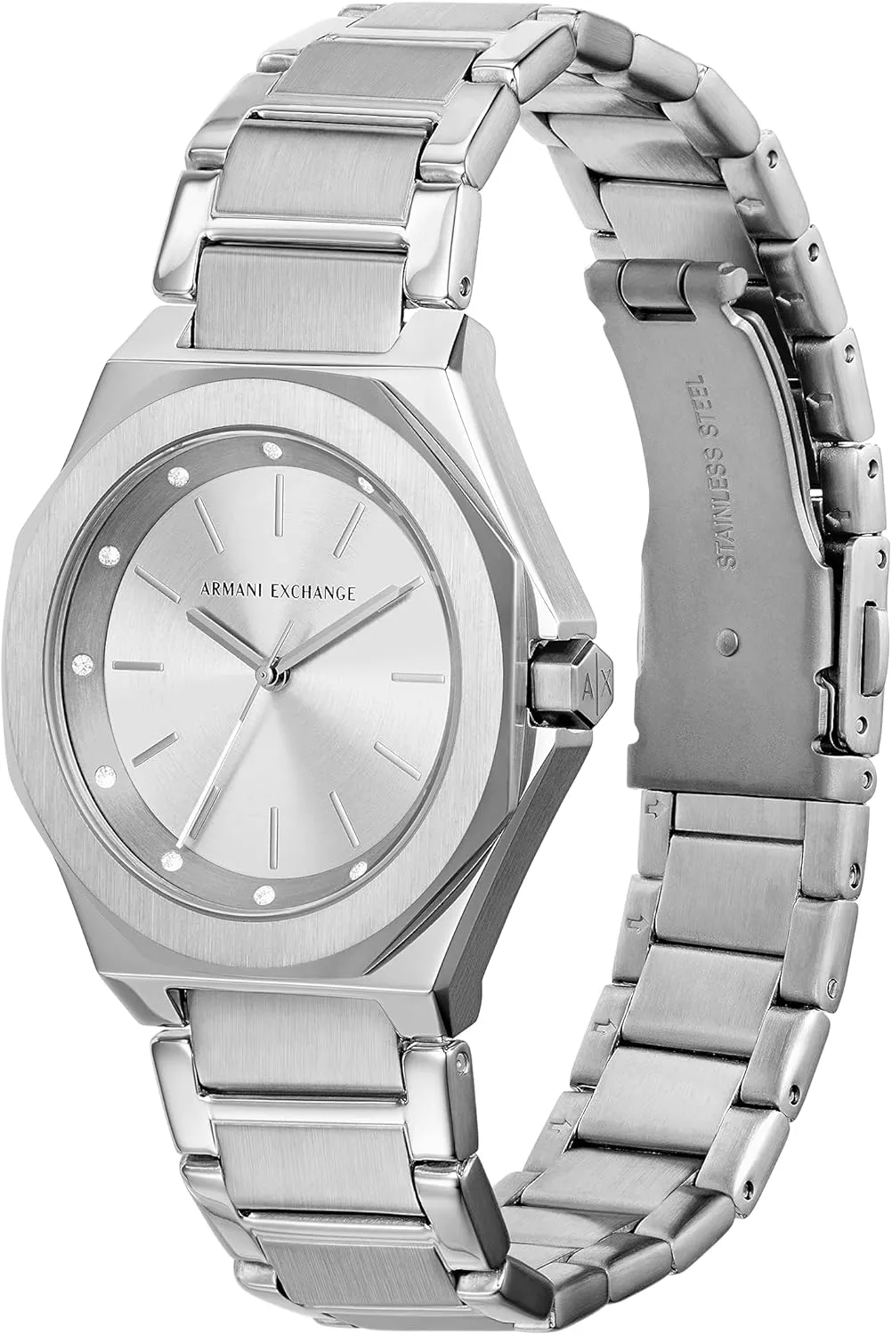 Women's Watch, Octagonal carriage improvement Three-Hand Watch for Women with Stainless Steel or Silicone Band A|X Armani Exchange 