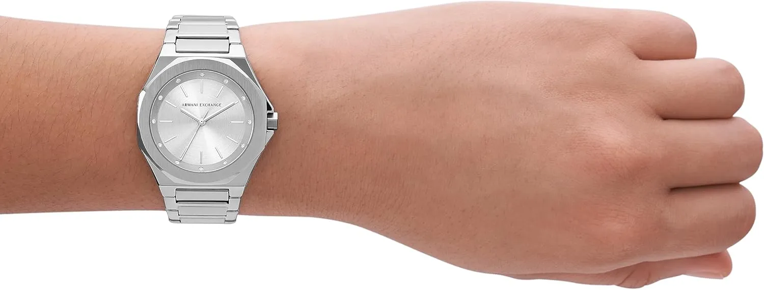 Women's Watch, Octagonal carriage improvement Three-Hand Watch for Women with Stainless Steel or Silicone Band A|X Armani Exchange 