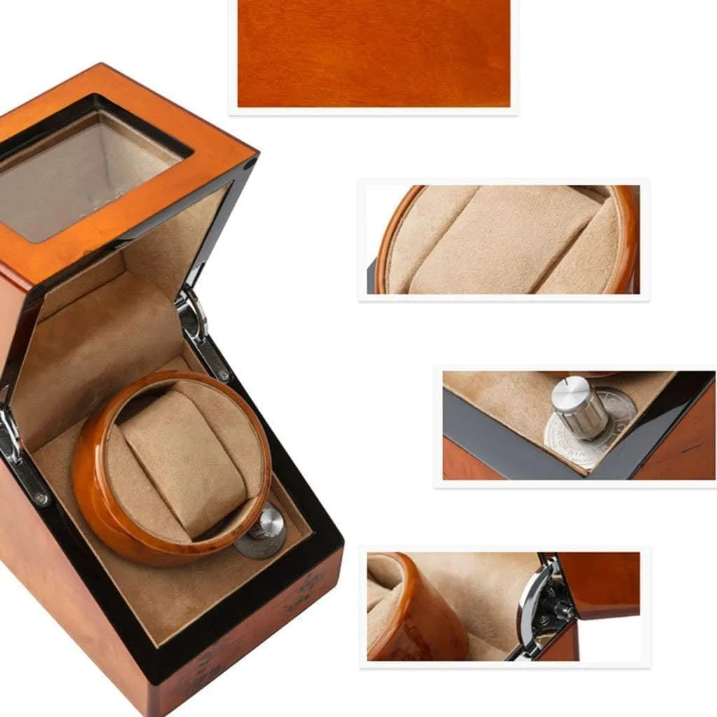 Wooden Watch Automatic Winding Box Shaker Mechanical Watch Sway Table landmass rigid astrological hinterland discriminate Turntable,A Automatic Watch Winder Watch Winder Shake Table Device Piano Paint 