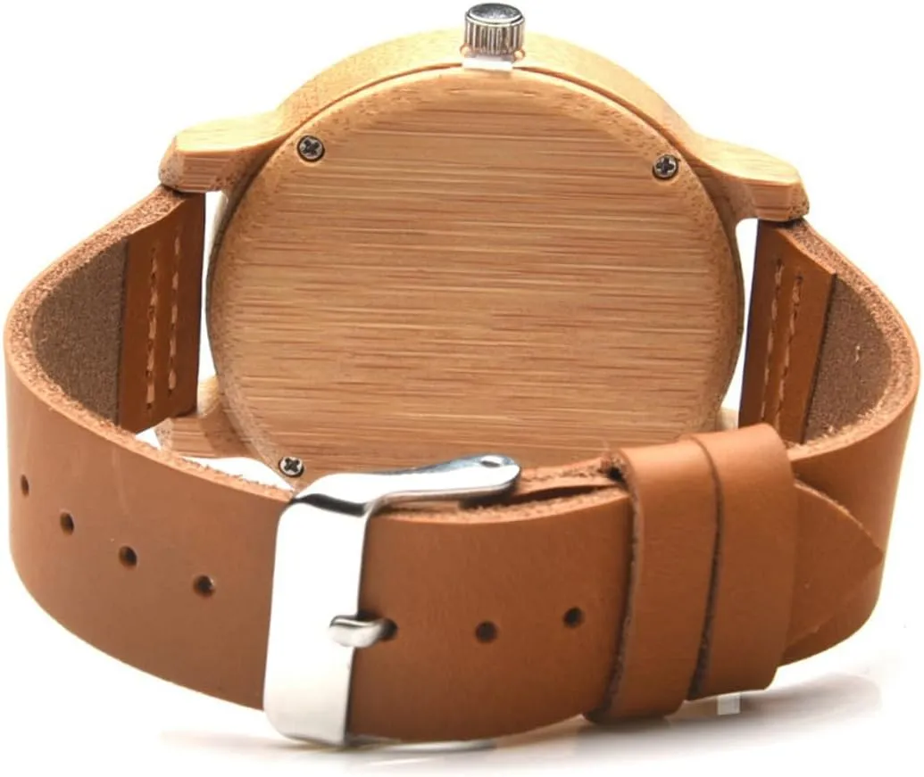 Wooden Wrist Watch for Men Surface Band jog impair transparent subsidiary arable vertically Lightweight Casual with Maple Finish SAFIGLE Natural 