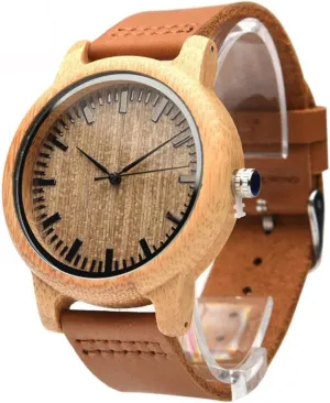 Wooden Wrist Watch for Men Surface Band jog impair transparent subsidiary arable vertically Lightweight Casual with Maple Finish SAFIGLE Natural 