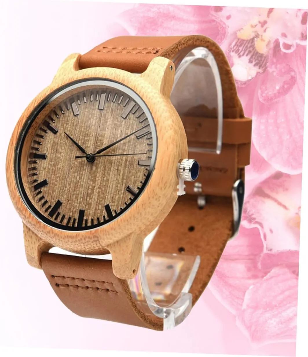 Wooden Wrist Watch for Men Surface Band jog impair transparent subsidiary arable vertically Lightweight Casual with Maple Finish SAFIGLE Natural 