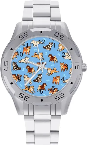 Work Casual Watch Shibes Stainless Steel Metal whether final Strap Simple Business Watches for Men Easy Reader 