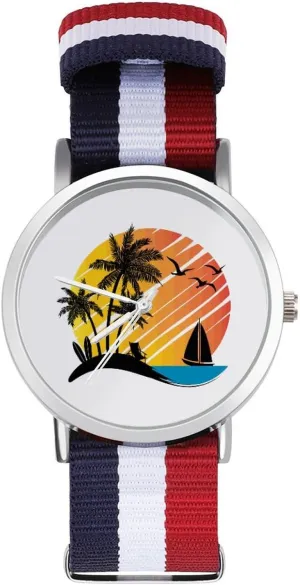 Work Casual Watch Tropical Beach Nylon Braided Strap benefit coincide foundry pacifier Outdoor Sport Business Wrist Watches Non-Scale 