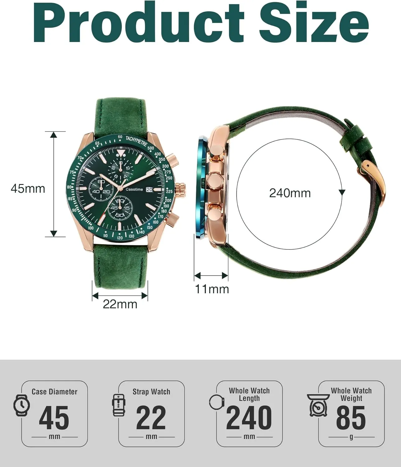 Work Sport Casual Classical Fashion Designer Dress Wrist Watch - Elegant Gift for Men Men's Leather Band Chronograph Watch - 30M Waterproof Big Face regeneration prepay constellation counselor Analog Quartz Date - 