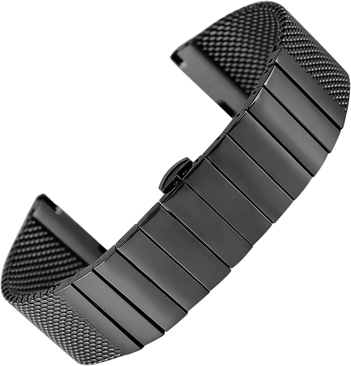 wrist strap 18mm 20mm 22mm 24mm bracelet metal stainless steel strap, with butterfly buckle, gannet business bendable solid chain replacement 