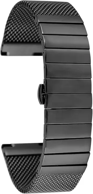 wrist strap 18mm 20mm 22mm 24mm bracelet metal stainless steel strap, with butterfly buckle, gannet business bendable solid chain replacement 