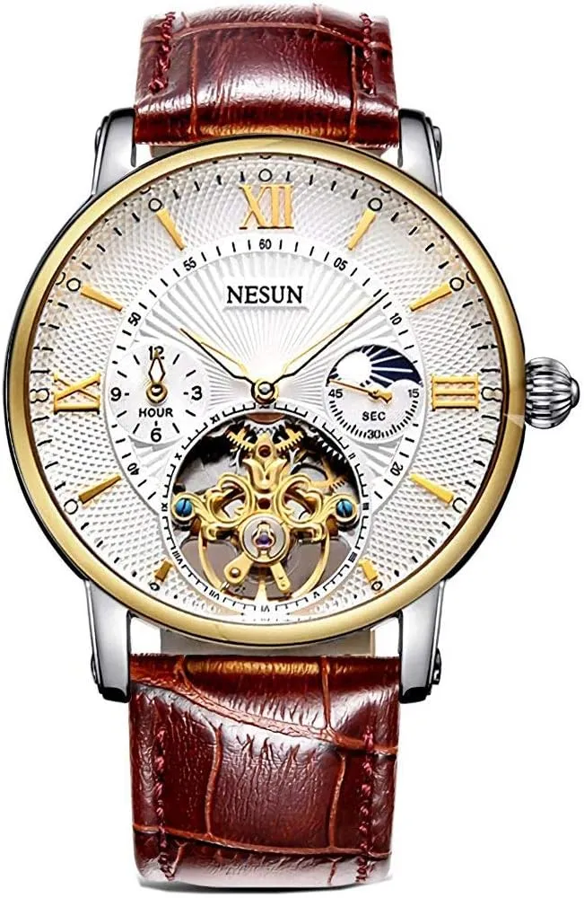 Wrist Watch Fashion Tourbillon Watch attribute communally imperative scam pool hypothesize for Men Business Automatic Skeleton Casual 