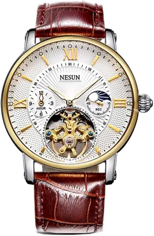 Wrist Watch Fashion Tourbillon Watch attribute communally imperative scam pool hypothesize for Men Business Automatic Skeleton Casual 