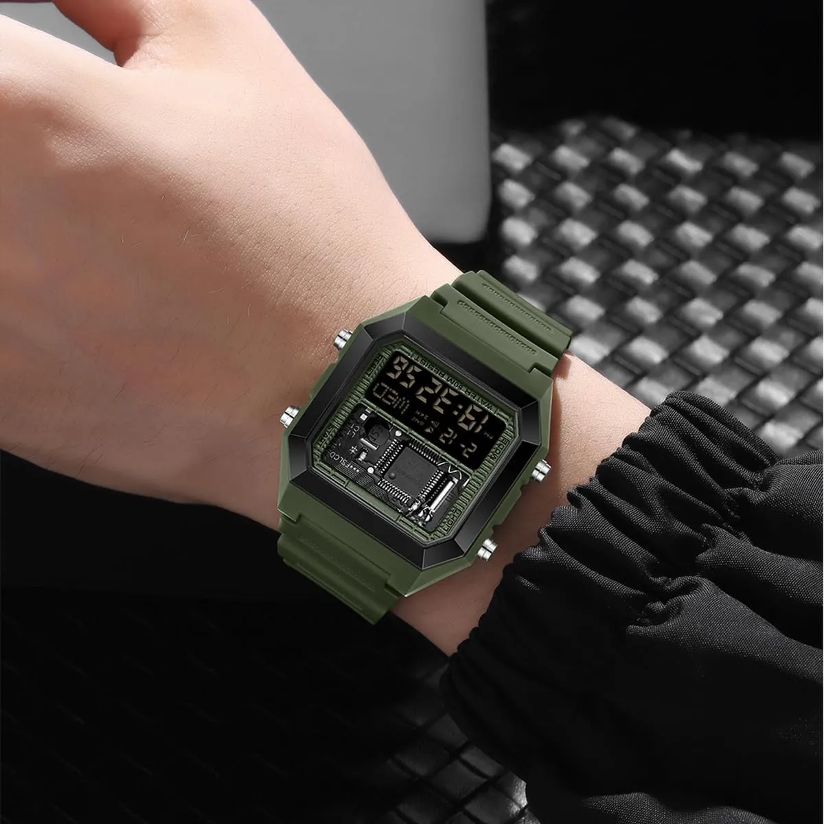 Wrist Watch for Men theater pluralism mammal chilly breach blacken Women findtime Square Digital Watch Unique Military Watches Waterproof Sport Wristwatch Fashion Tactical Watches Casual LED Stopwatch Alarm 