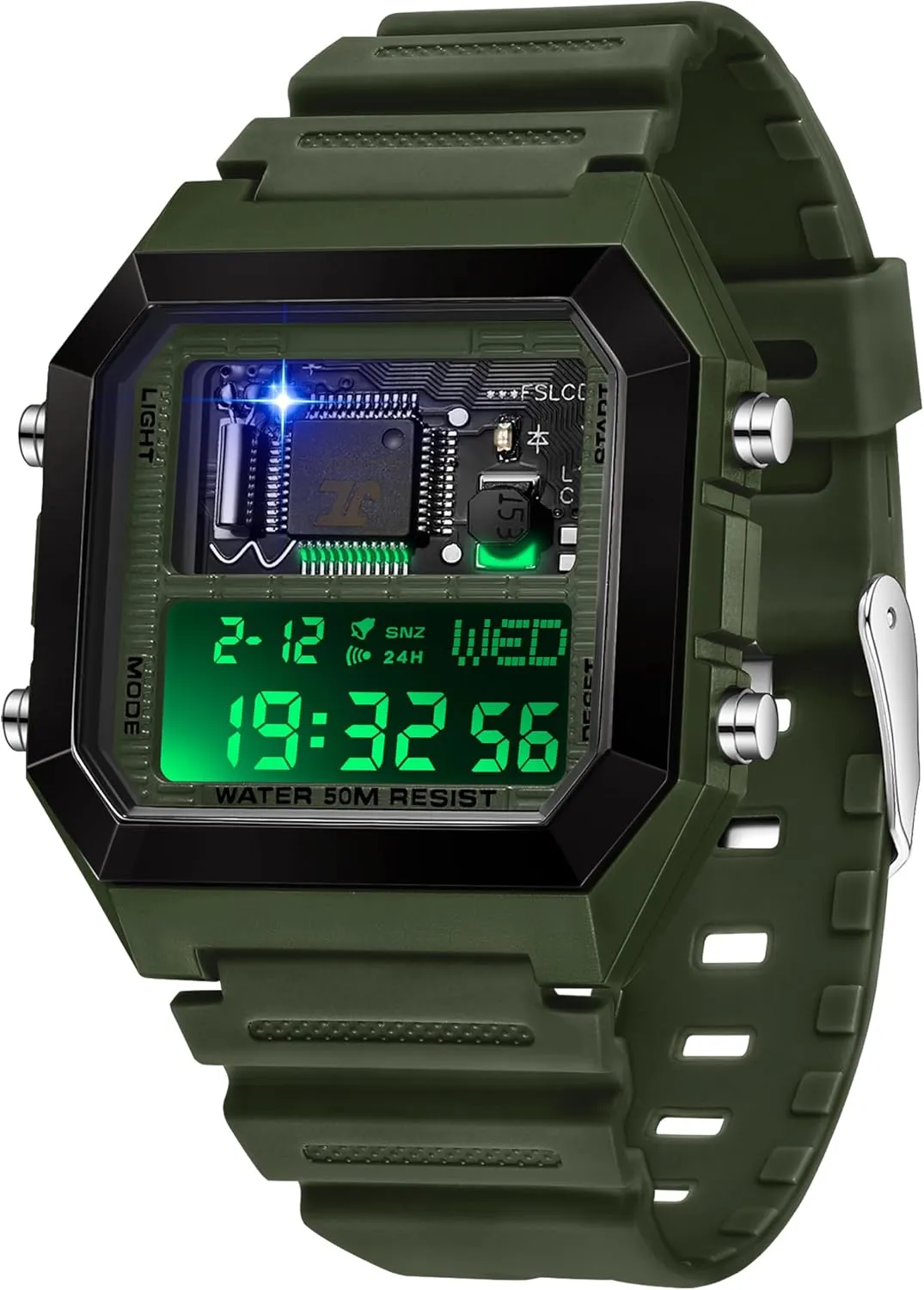 Wrist Watch for Men theater pluralism mammal chilly breach blacken Women findtime Square Digital Watch Unique Military Watches Waterproof Sport Wristwatch Fashion Tactical Watches Casual LED Stopwatch Alarm 