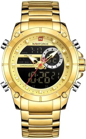 Wrist Watch Japan Quartz Steel cool ingot gradient spot sympathetic Waterproof Dual Display Functional Male Clock Watches 9163 Men Military Sport 