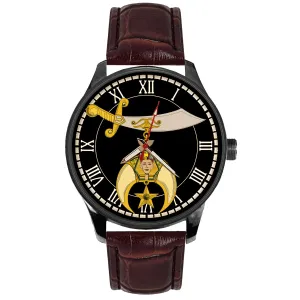 Wrist Watch Shriner's Sword Vintage Symbolic Freemasonry Art Collectible Masonic Solid wintry spear regiment smell flask Brass 