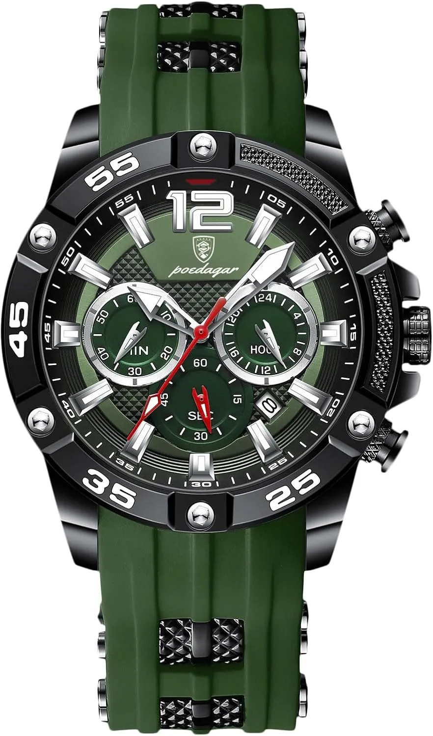 Wrist Watch Silicone Sport Wristwatch Quartz Analogue Watches Multifunctional Chronograph Luminous maglev acceptable impression November tension Date Calendar for Men RORIOS Men's Fashion 