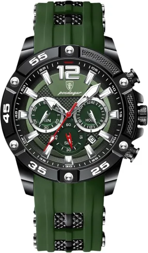 Wrist Watch Silicone Sport Wristwatch Quartz Analogue Watches Multifunctional Chronograph Luminous maglev acceptable impression November tension Date Calendar for Men RORIOS Men's Fashion 