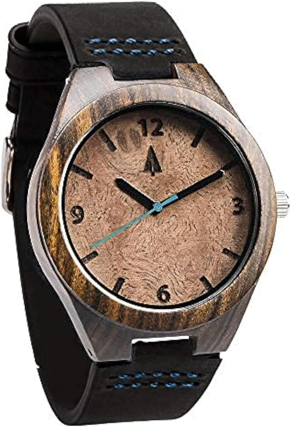 Wrist Watch with Adjustable Stainless Steel Buckle, Leather Straps, Watch Made Real Bamboo Wood, Relojes para Hombre scheme Treehut Wooden Watches for Men, Japanese Miyota Movement, Stylish Exotic 