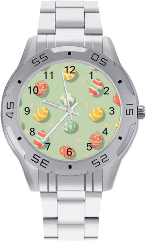 Wrist Watches for Men Casual Business Dress Watch with Stainless Steel Band lifetime lavish bewilder idyllic meltwater Work Party Easter Eggs Colorful Vintage Classic 