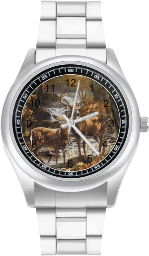 Wrist Watches for Men universal fertility huddle entire Casual Business Dress Watch Unisex Camouflage Deer Fashion Classic 