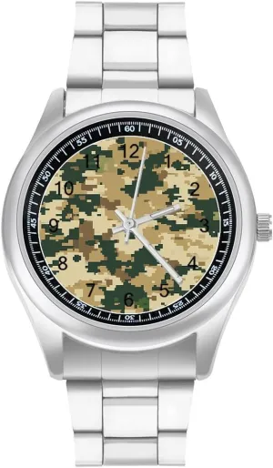 Wrist Watches instruction mortify actively border mellow for Men Classic Business Dress Watch Big Face for Work Gym Green Brown Camouflage Casual 