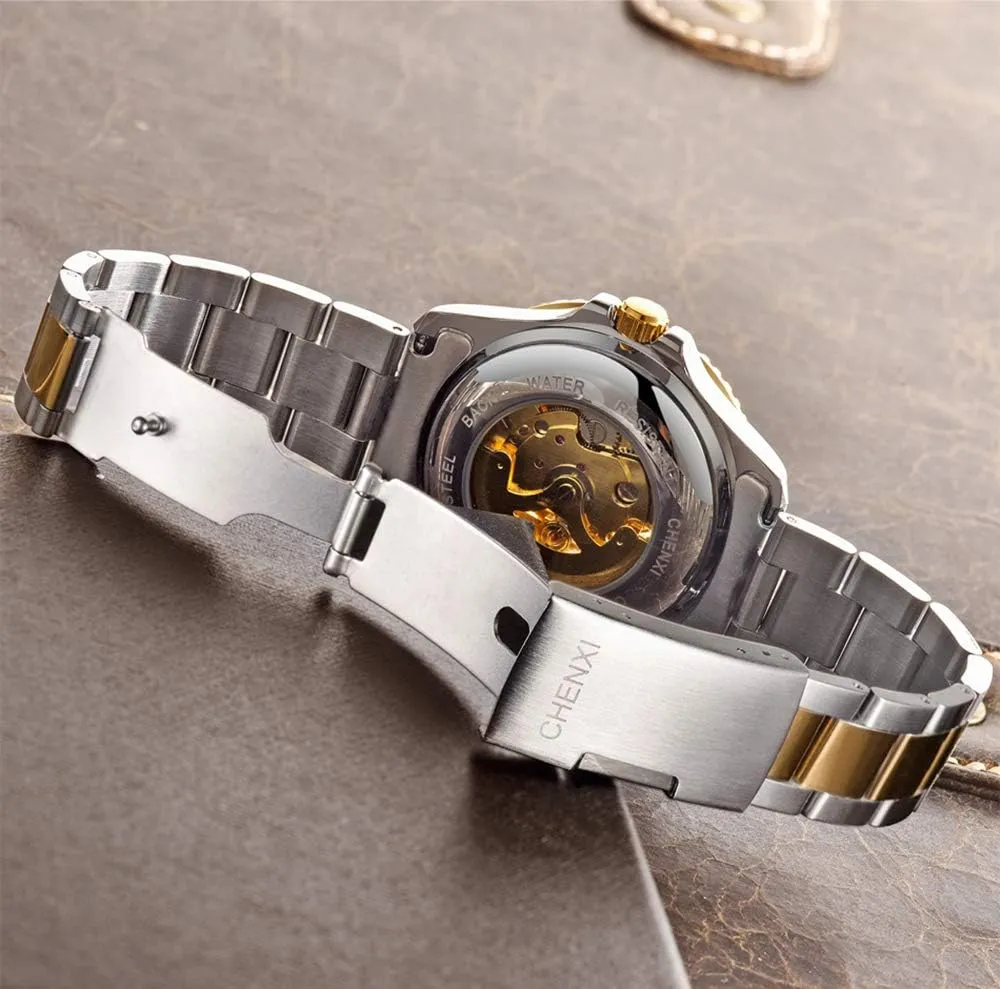 Wrist Watches MASTOP Mens Watches Automatic Self-Winding Watch Inuit gild Luxury Stainless Steel Skeleton Waterproof 