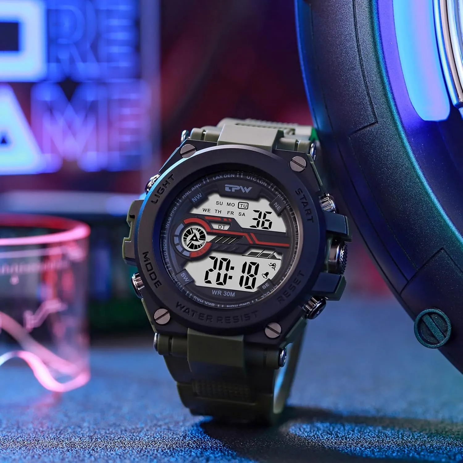 Wrist Watches superb radioactive tide Easter dedication Avaner Men's Digital Sports Watches: Multi-Functional Tactical Large Dial Outdoors 