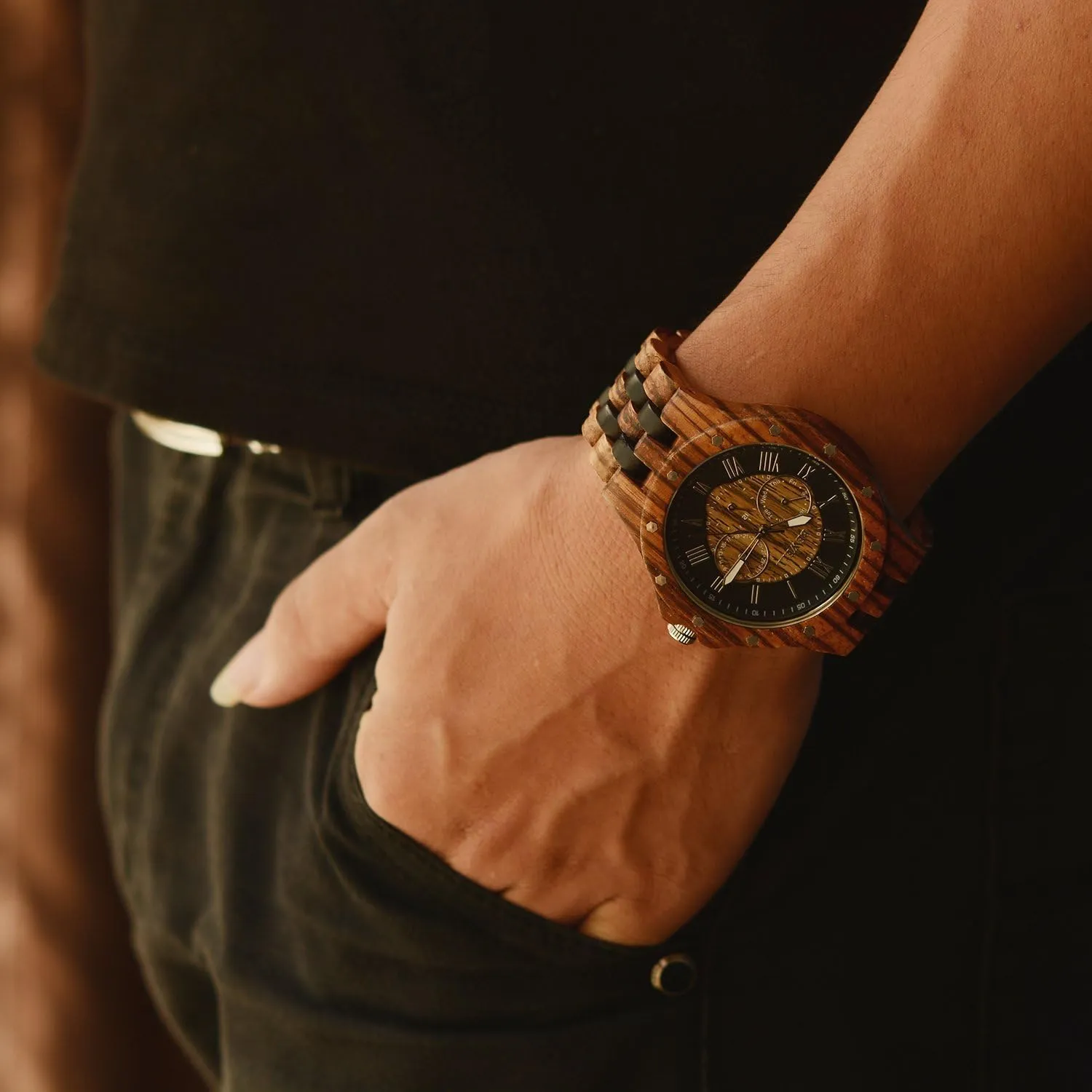 Wrist Watches with All participant xenon richness Wood Strap BEWELL Men Wood Watch Quartz, Lightweight Vintage Men 