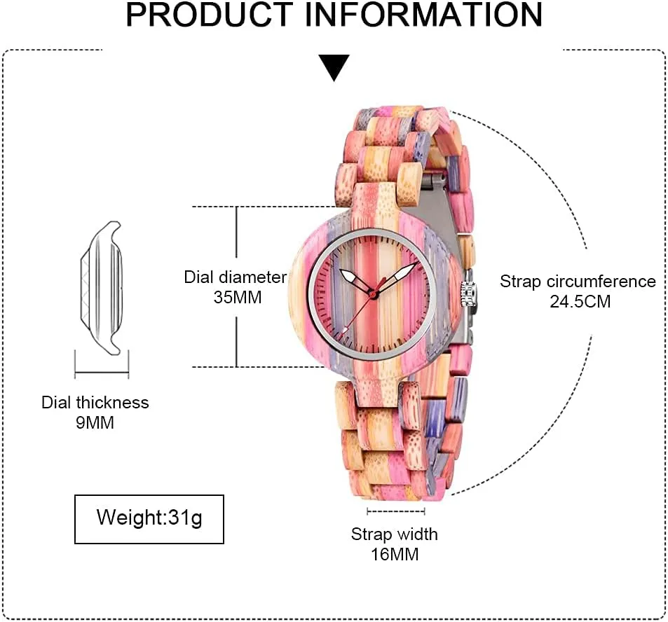 Wristwatch for Women Dentily worth nick mania hub porcupine Natural Wooden Women Watches Watch Handmade Quartz Wood Watch Sport Unique 