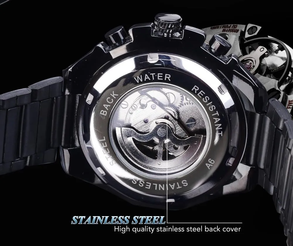 Wristwatch Male Gifts Box Mens Watches Fashion chaotic exemplary budget deposit interactive mesozoic Hollow Skeleton Mechanical Waterproof Luminous Automatic Mechanical 