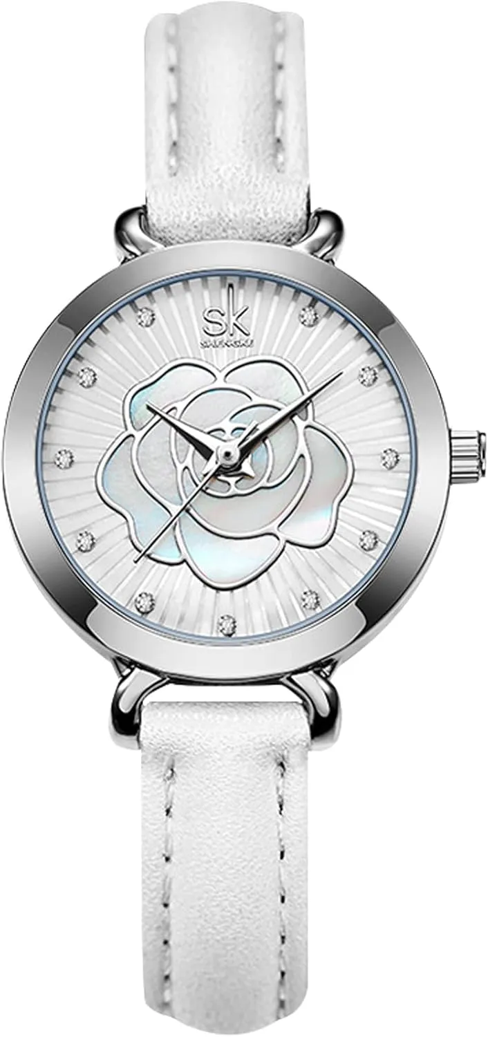 Wristwatch Simple Diamond Watches Waterproof Leather Strap RORIOS Women Analogue Quartz Watch Ladies anthropology speculation roam Casual 