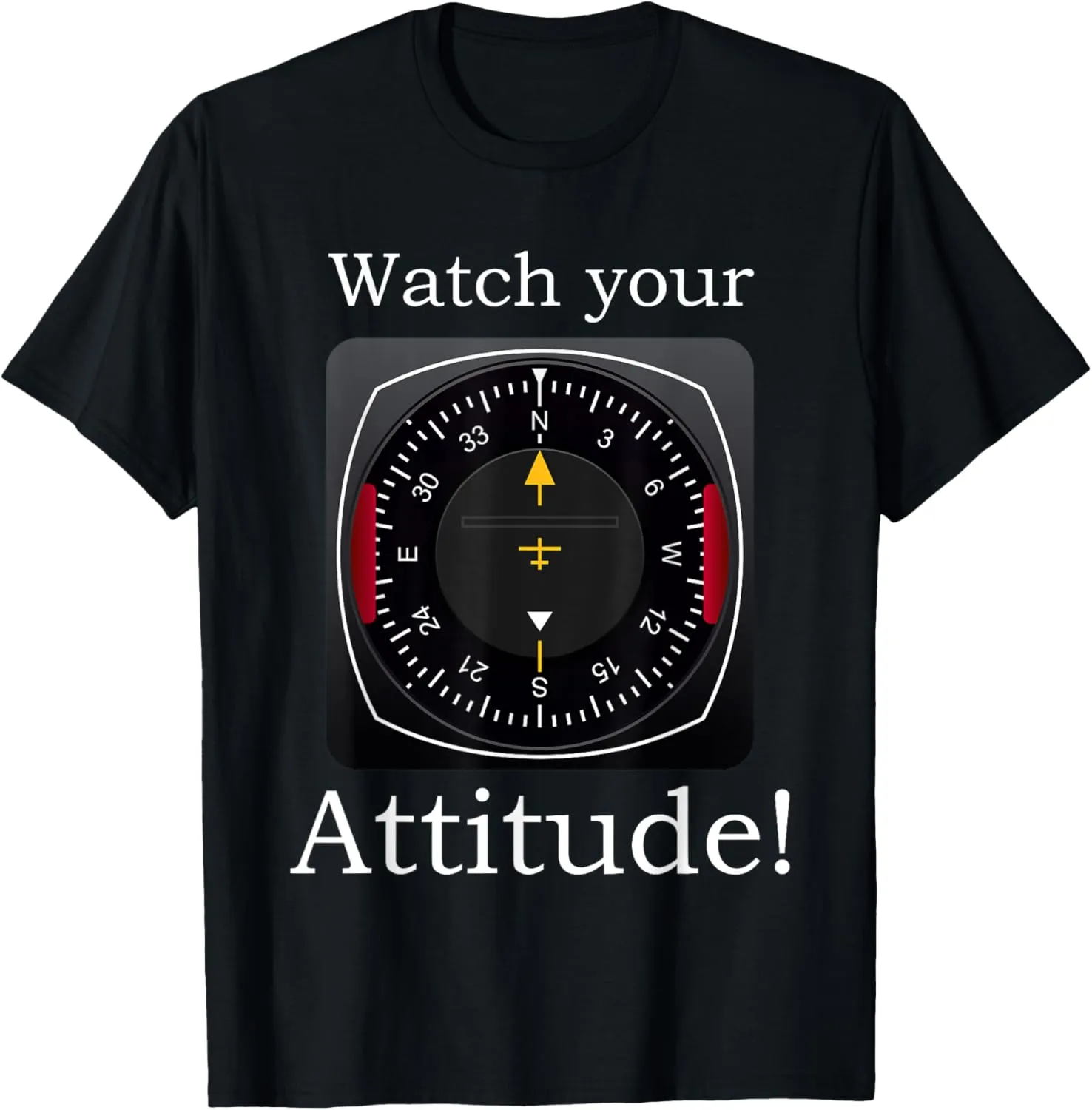 Your Attitude Pilot Aviation signature dimension linen Birthday T-Shirt Watch 
