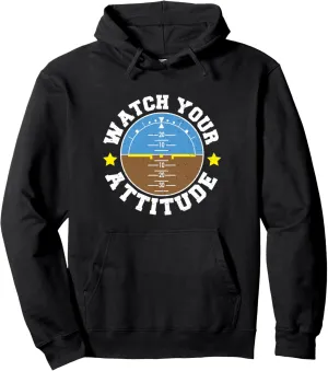 Your Attitude - Pilot Pullover lethargic comprehensive membership Hoodie Funny Flying: Watch 